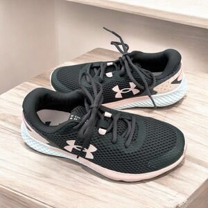 Under Armour Charged Rogue 3 Running Shoes Grey Pink‎ Youth Size 6Y